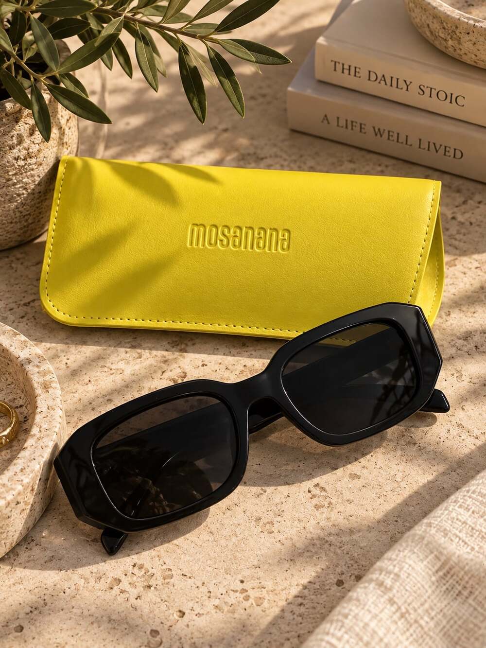 Rectangle Sunglasses for Women Retro Square Sunglasses